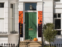 EUROPALMS Halloween Banner, Geisterhaus, 2er-Set, 30x180cm